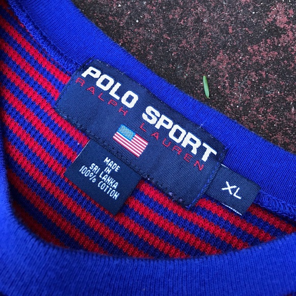 ✨SOLD✨Vintage POLO SPORT Striped T-Shirt - Picture 3 of 5